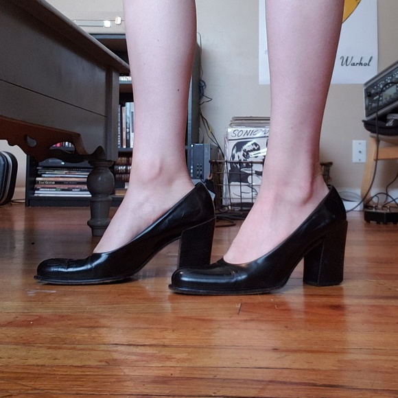 Beautiful Vintage Prada Leather Chunky Heel 7.5 - Picture 2 of 8